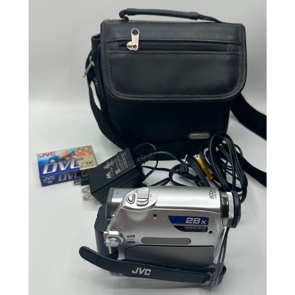 JVC Digital Video Camera Mini DV Camcorder GR-D30U 800X Charger Battery Strap - Picture 1 of 6